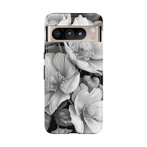 Elegante monochrome Blumenkunst - für Google Pixel 8