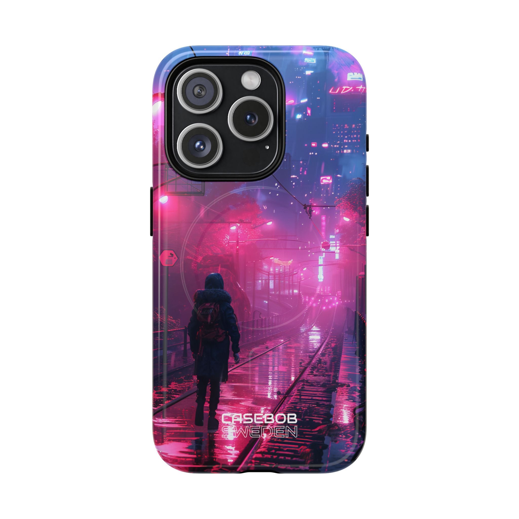 Neon Shadow City iPhone 15 - Tough+