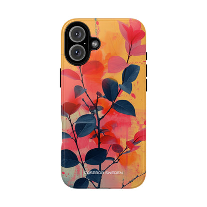 Yellow Botanical Splash - Tough iPhone 16 Phone Case