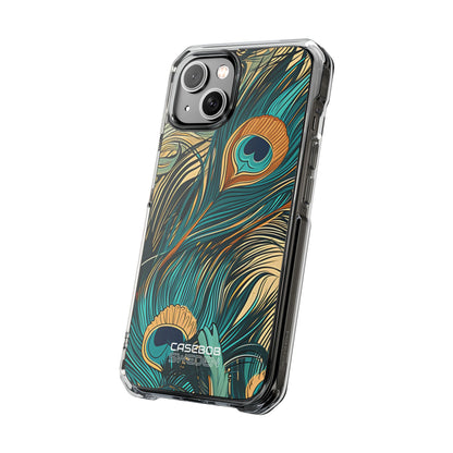 Peacock Feather Whirl iPhone 14 - Impact Clear+