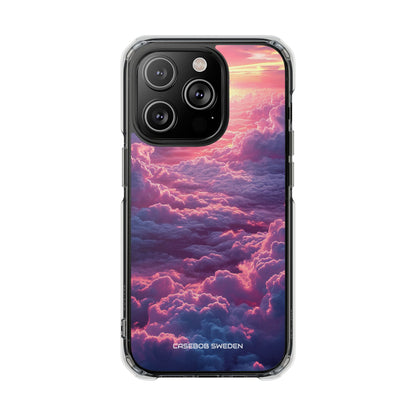 Pink Purple Clouds - Clear Impact iPhone 14 Phone Case