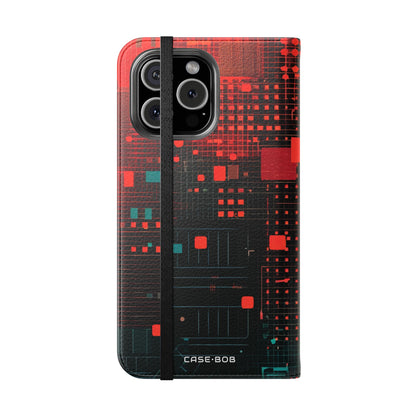 Crimson Circuit - iPhone 16 Max Case - Wallet