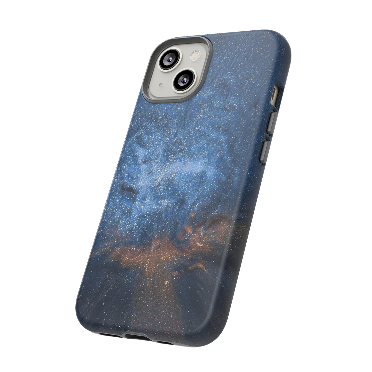 Blue Stardust Ink Art iPhone Case (Protective) Phone Case