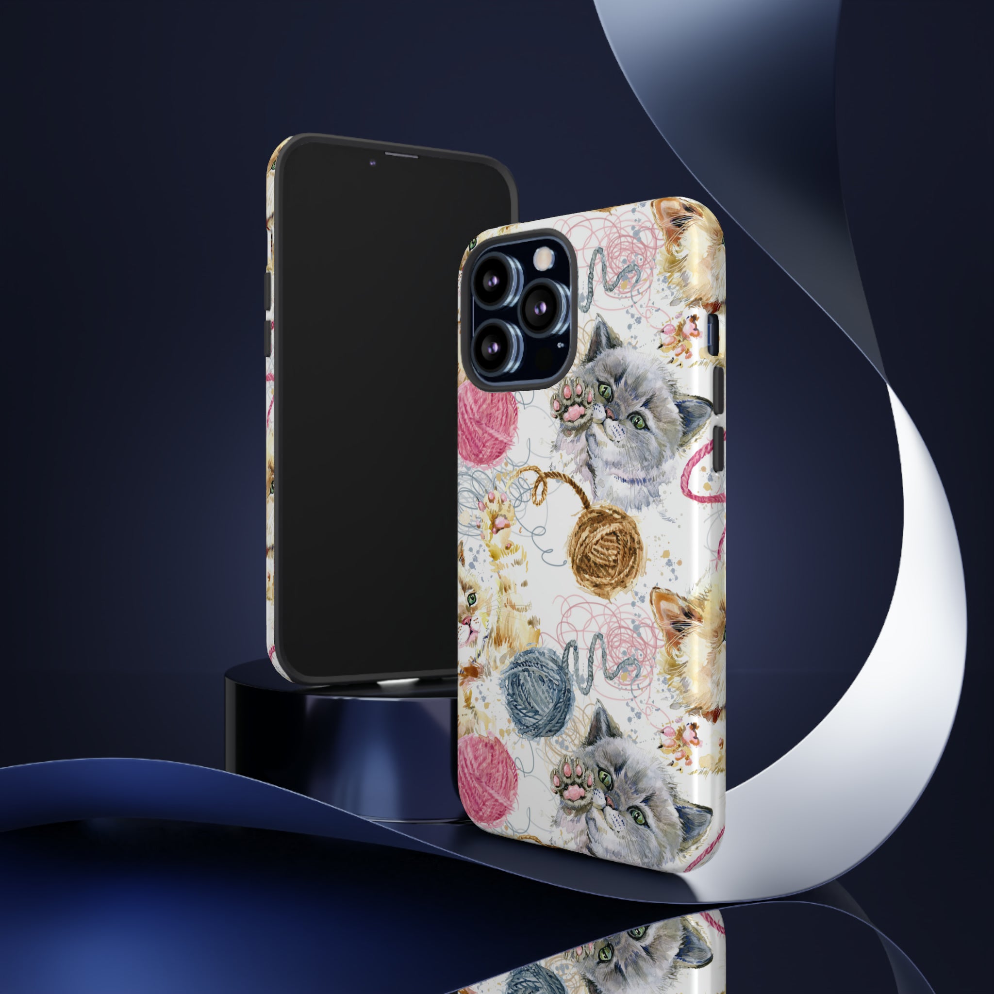 Cute Kitten Pattern - Protective Phone Case