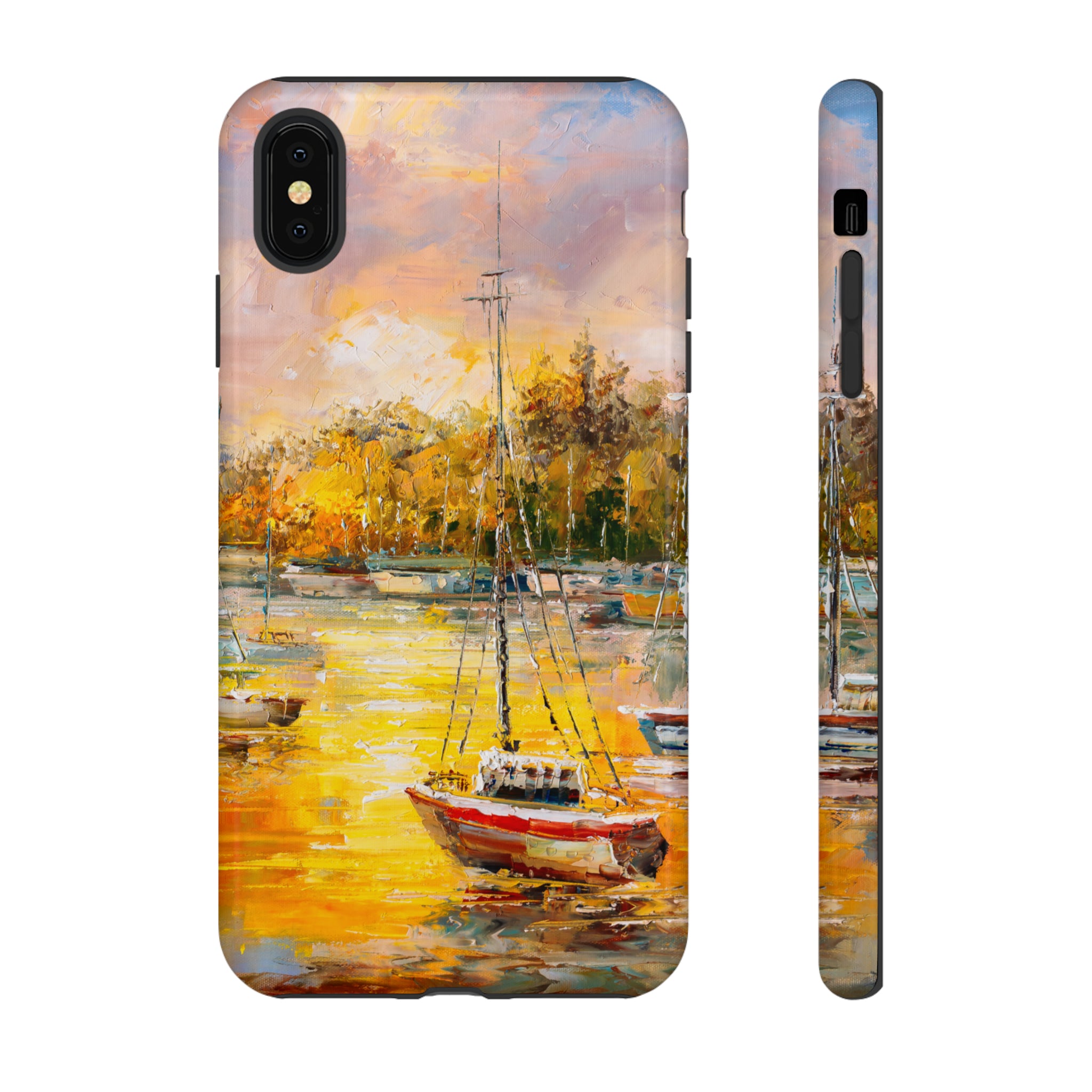 Oil Painting - Harbor View - Protective Phone Case