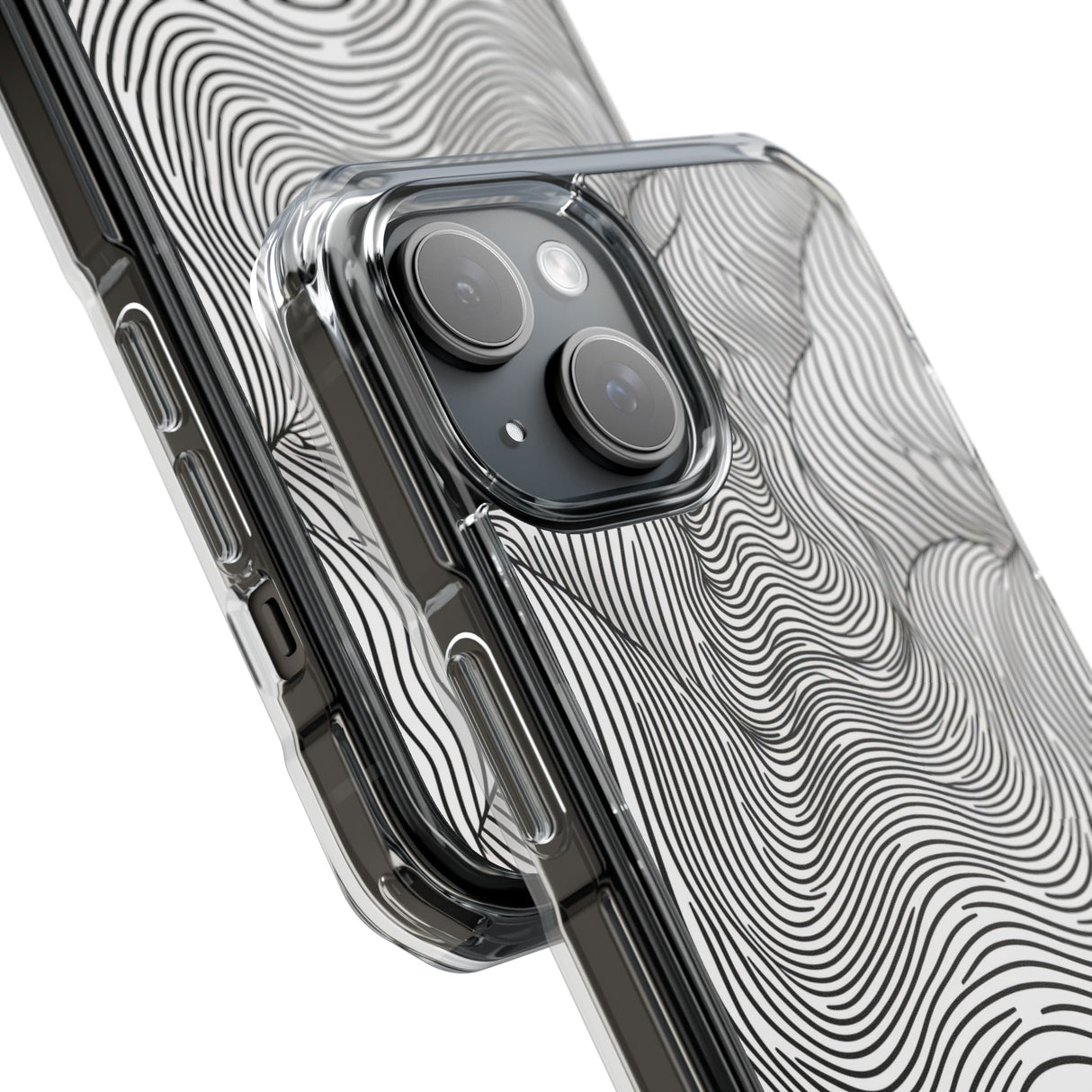 Fluid Waves - Phone Case for iPhone (Clear Impact - Magnetic)