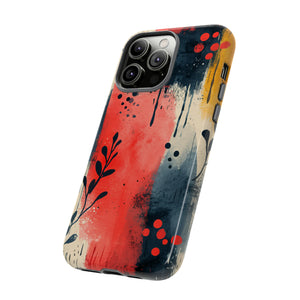 Scandinavian Leafy Brushstrokes - Protective Phone Case