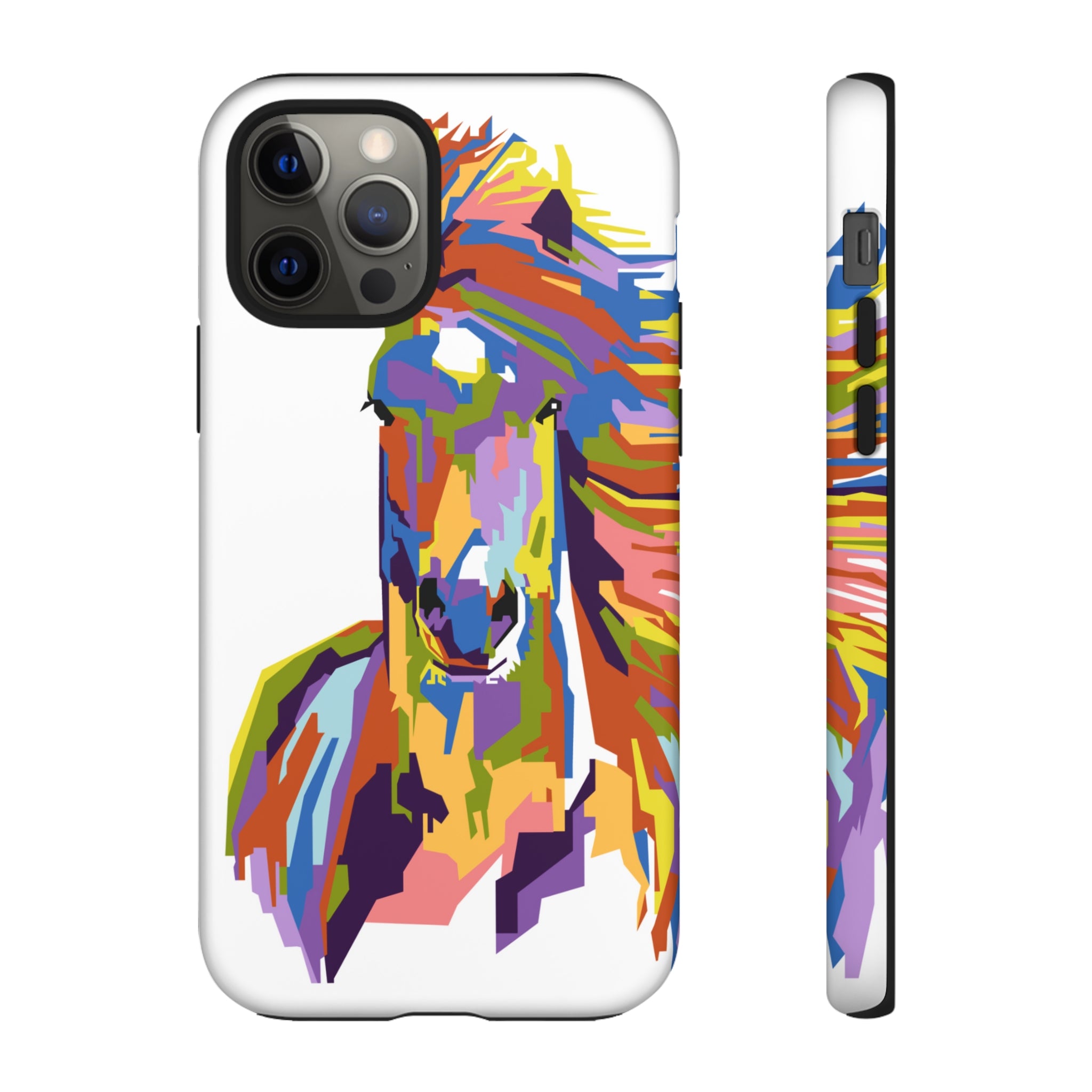 Horse Abstract Art iPhone Case (Protective) iPhone 12 Pro Matte Phone Case