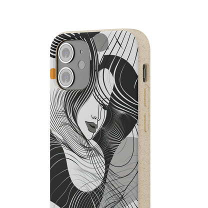 Fluid Noir Rhythm | Biodegradable Phone Case