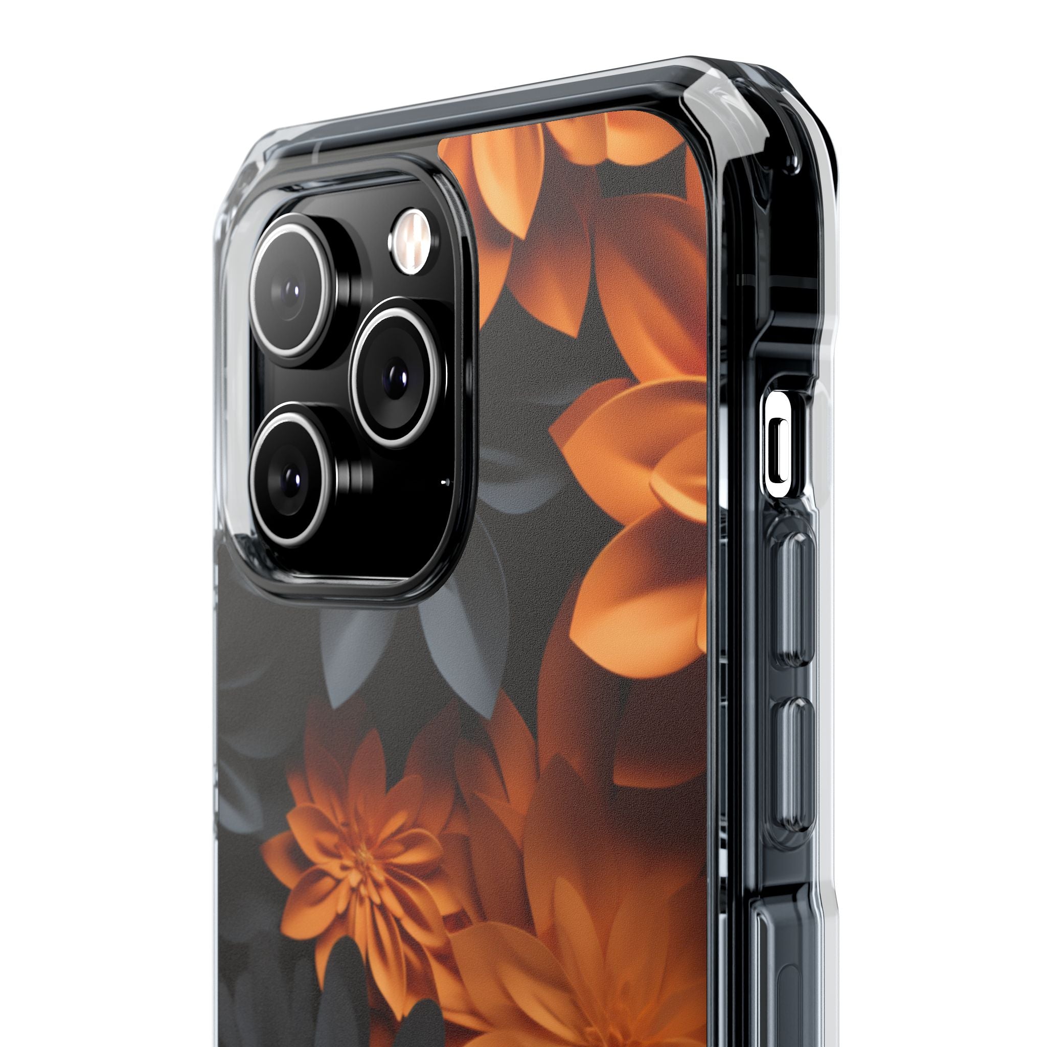 Graphical Orange Florals iPhone Case - Impact