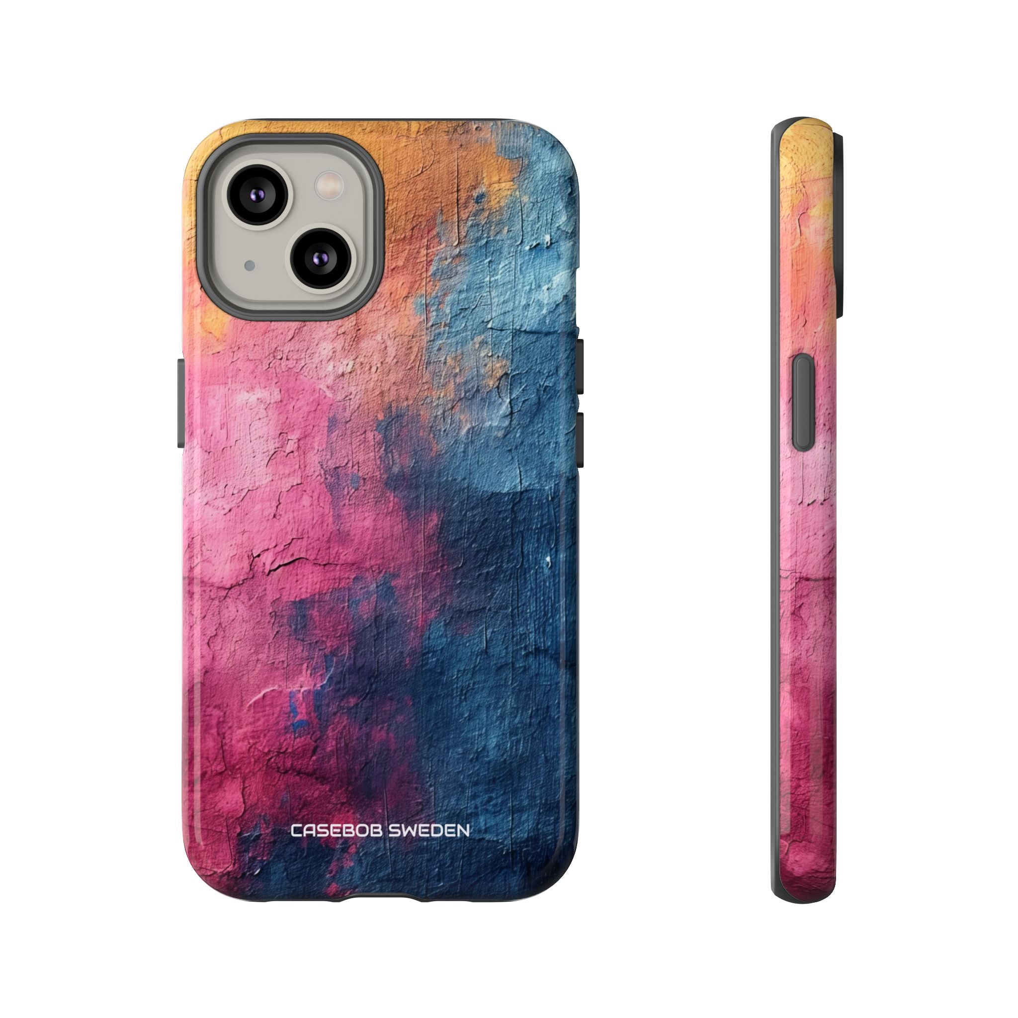 Blue Pink Abstract - Tough iPhone 14 Phone Case