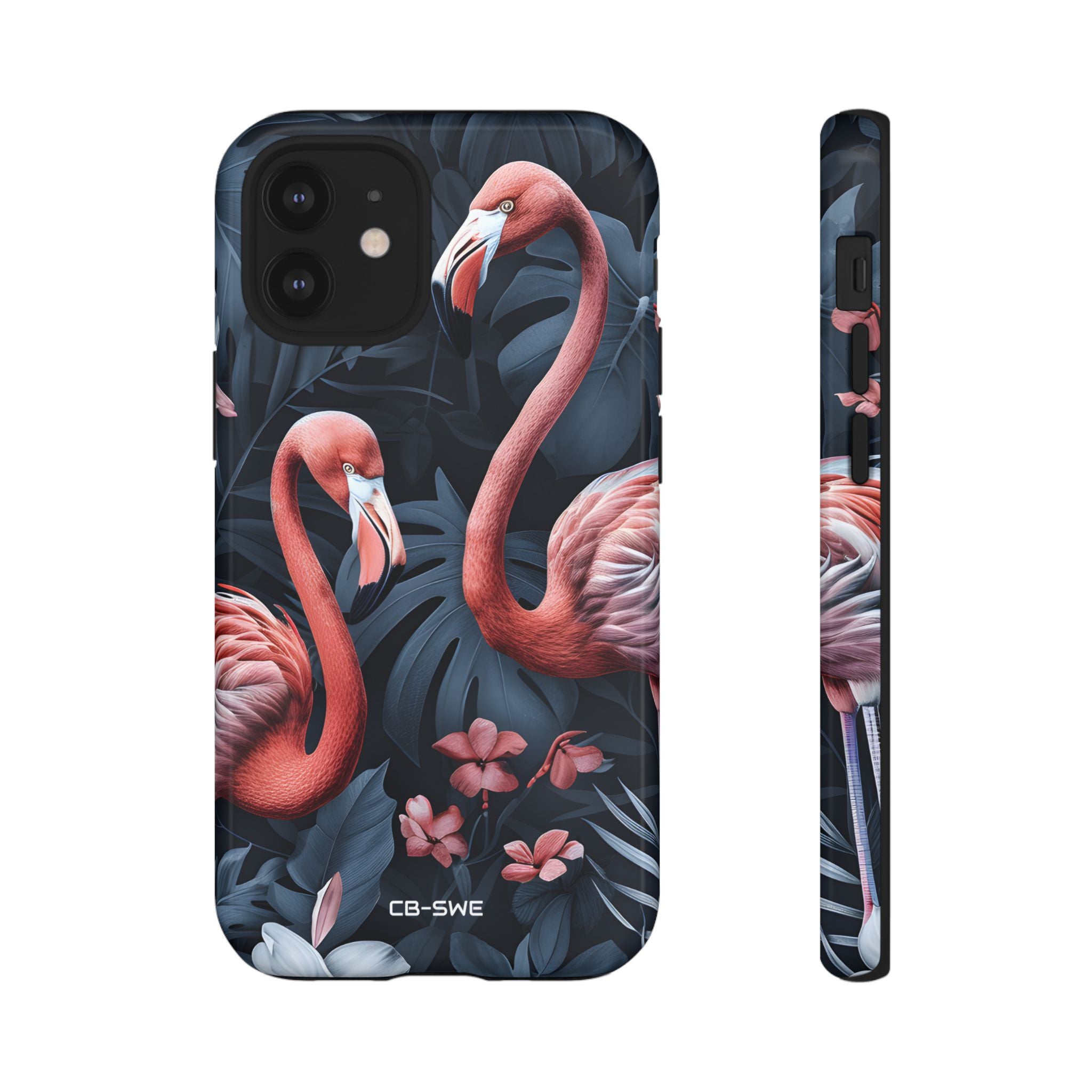 Flamingos Embrace Nature - iPhone Case