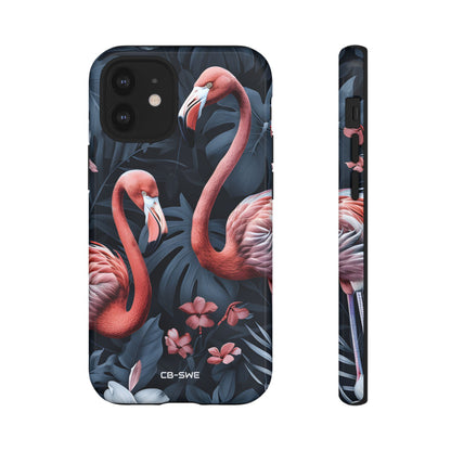 Flamingos Embrace Nature - iPhone Case