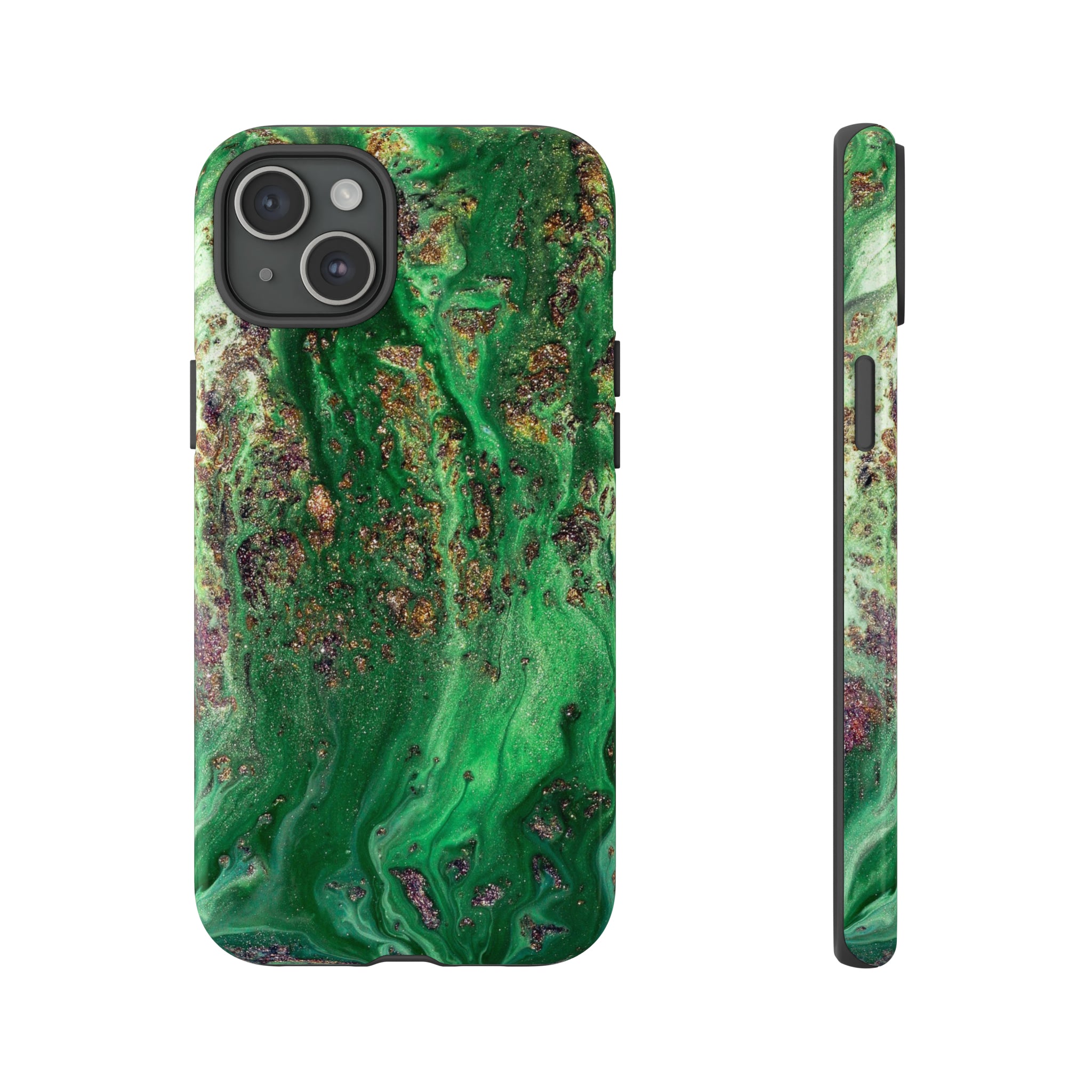 Green Sparkle Ink Art - Protective Phone Case