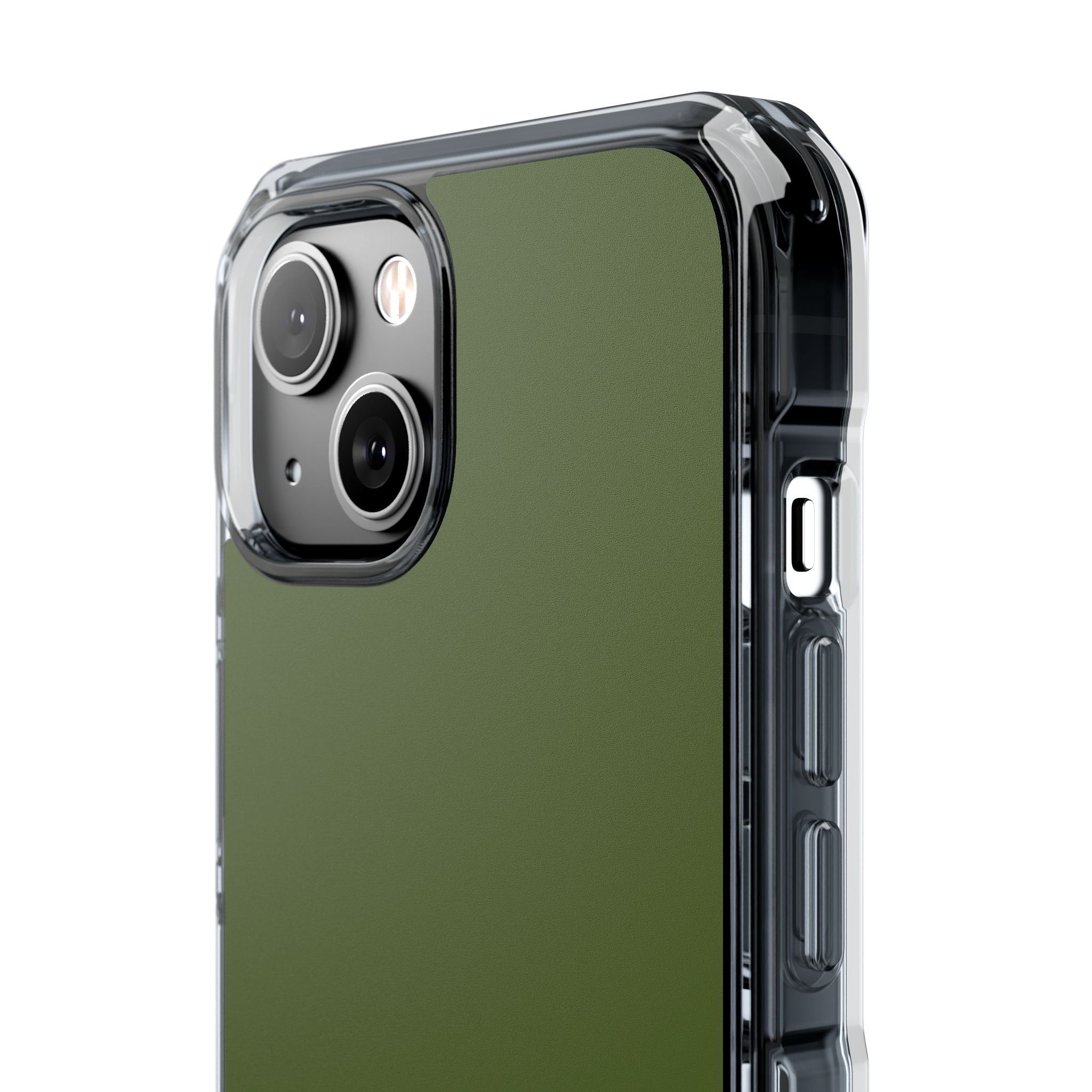 Dark Moss Green - Clear Impact Case for iPhone