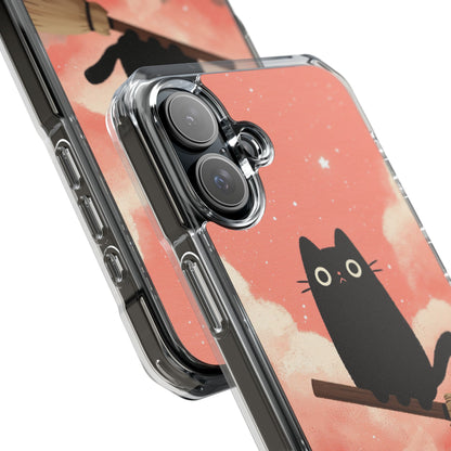 Cat Rides Broom iPhone Case - Impact