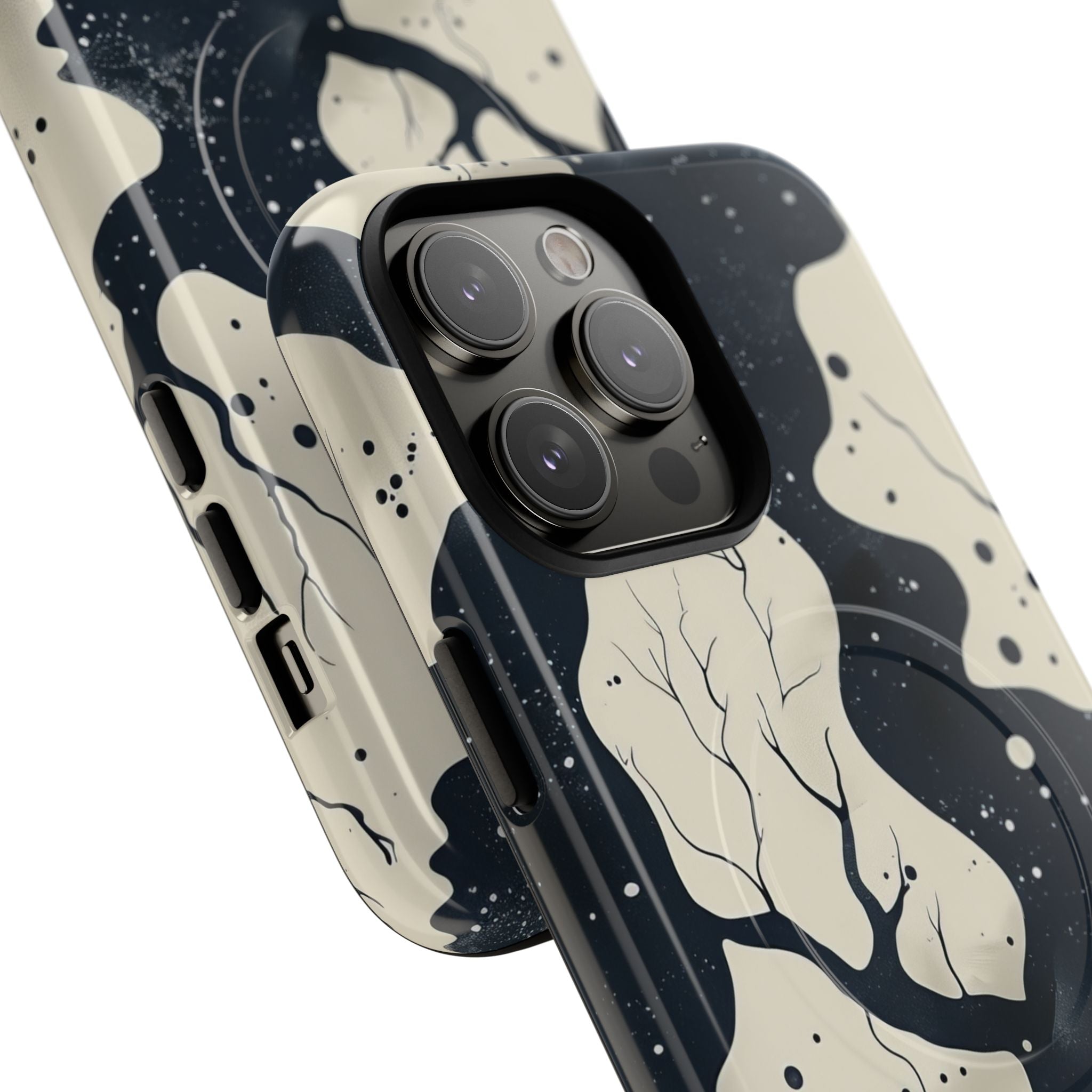 Organic Fluid Silhouettes with Cosmic Depth iPhone 14 | Tough+ Phone Case