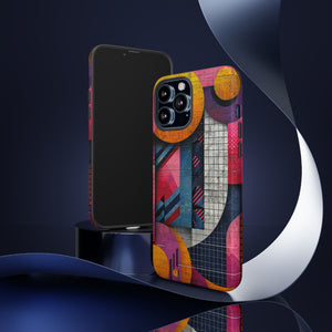 Lively Neon Geometry - Protective Phone Case