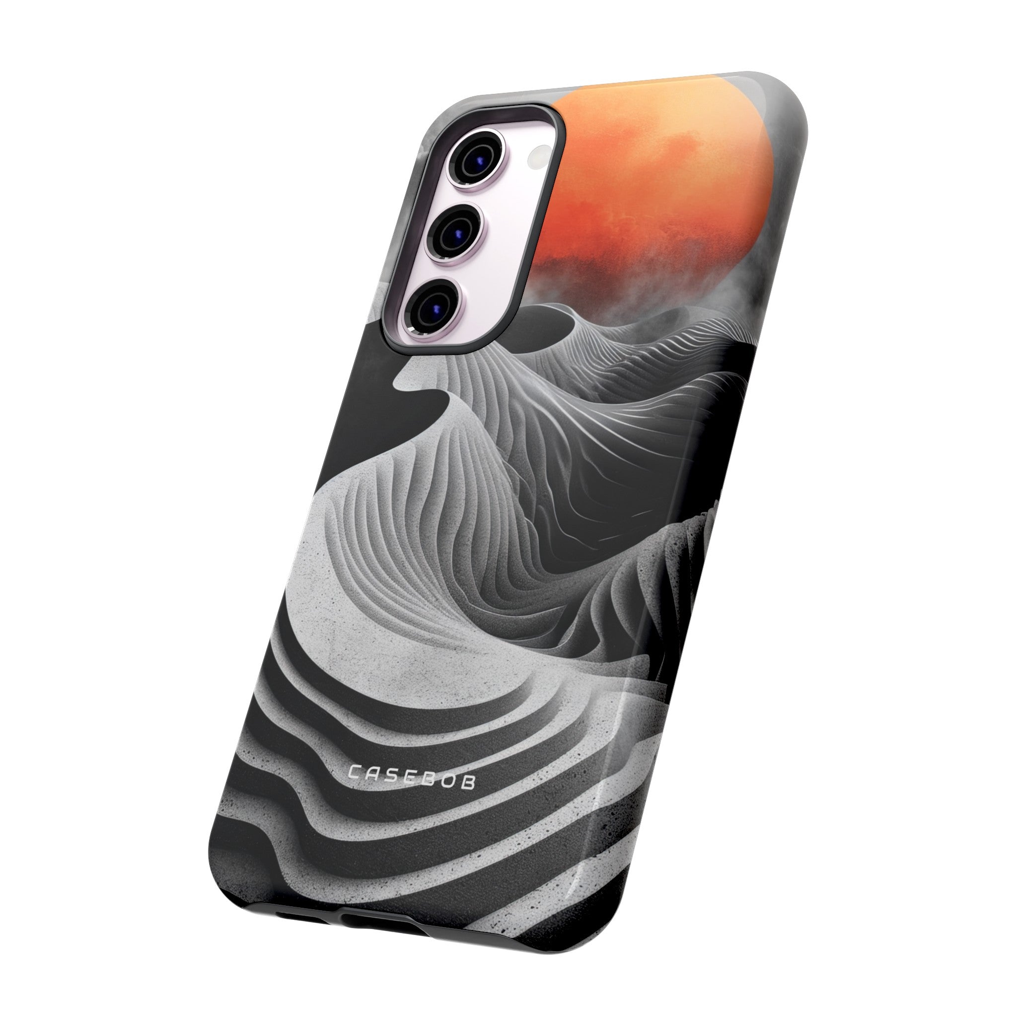 Orange Moon Illusion - Protective Phone Case