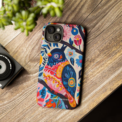 Whimsical Vintage Owl with Floral Charm iPhone 15 - Tough Phone Case