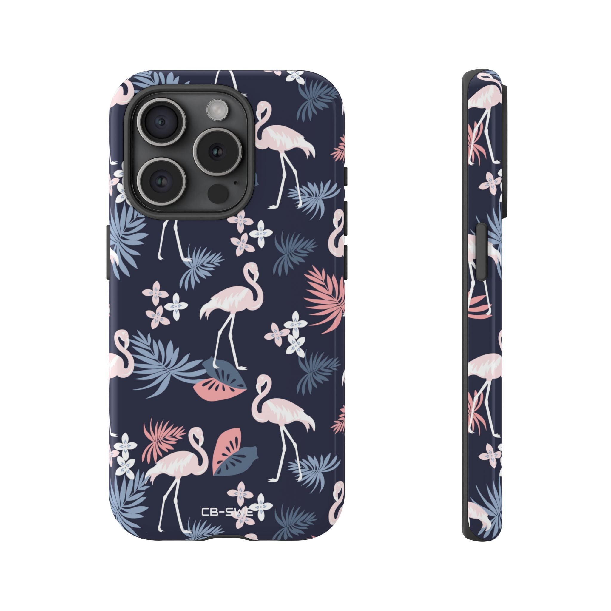 Flamingos Dance Playfully - iPhone Case