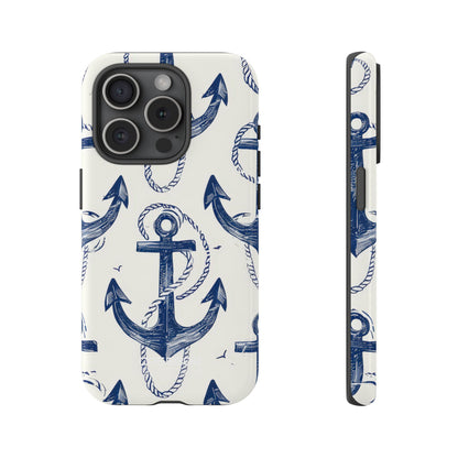 Arazzo con Ancora Blu Navy iPhone 15 - Tough