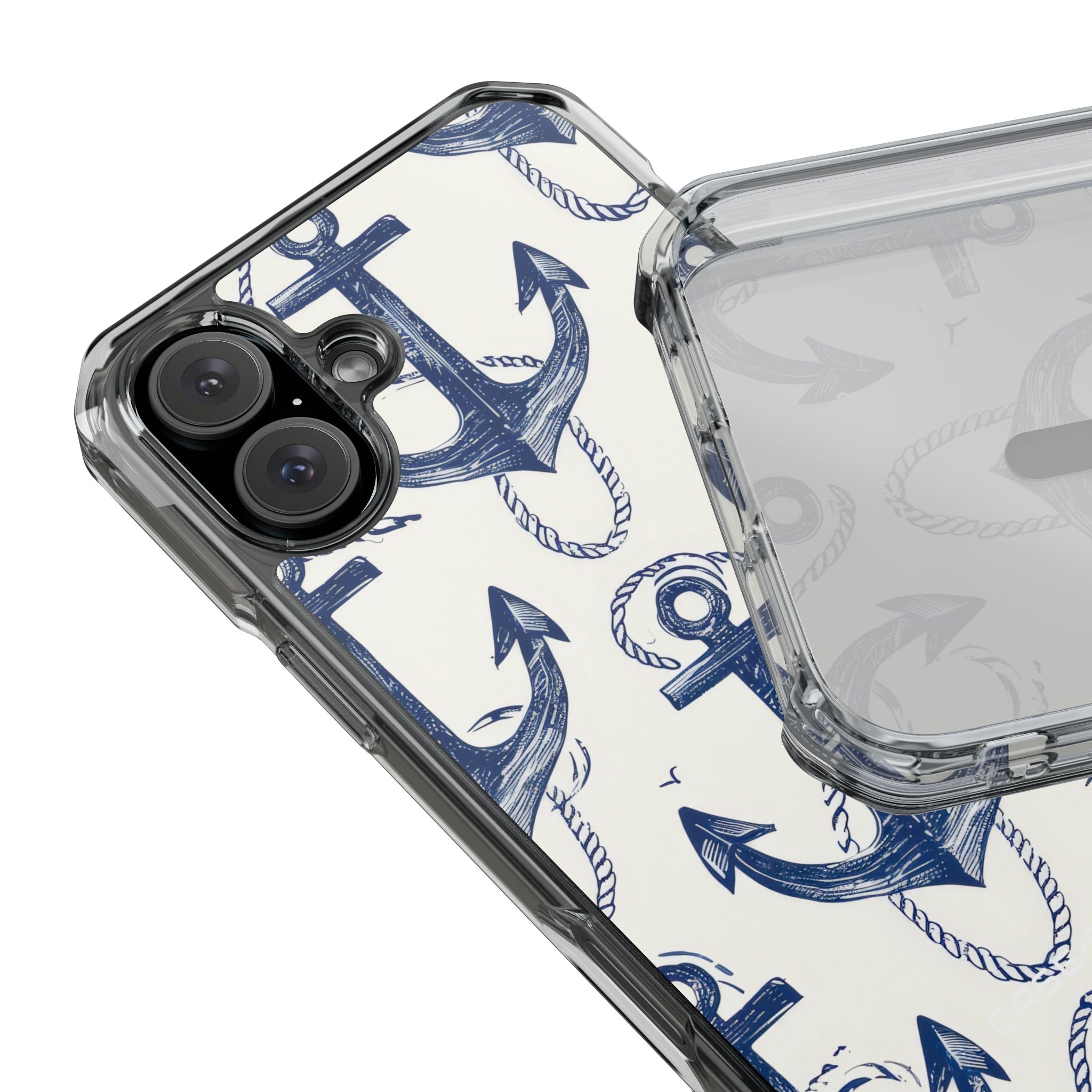 Navy Anchor Loop iPhone 16 Plus Case - Impact