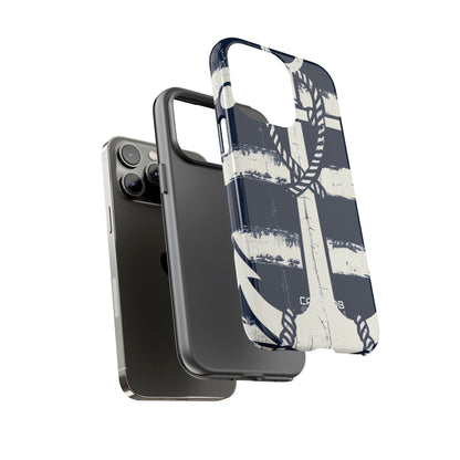 Strisce con ancora blu navy iPhone 14 - Tough
