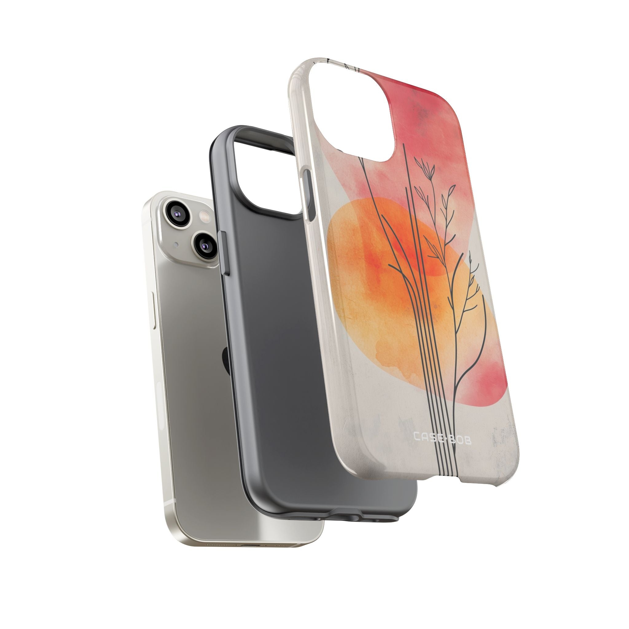 Curved Stem Sunset iPhone 14 Case - Tough
