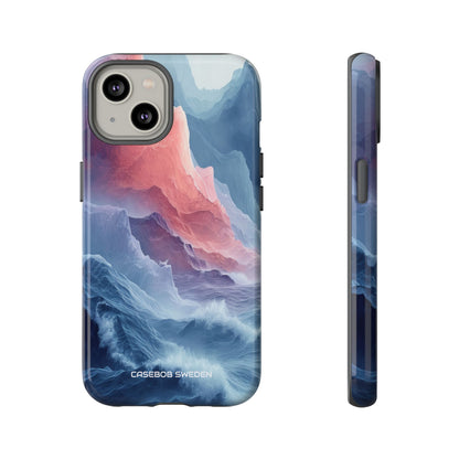 Mountain Wave Serenity - Tough iPhone 14 Phone Case