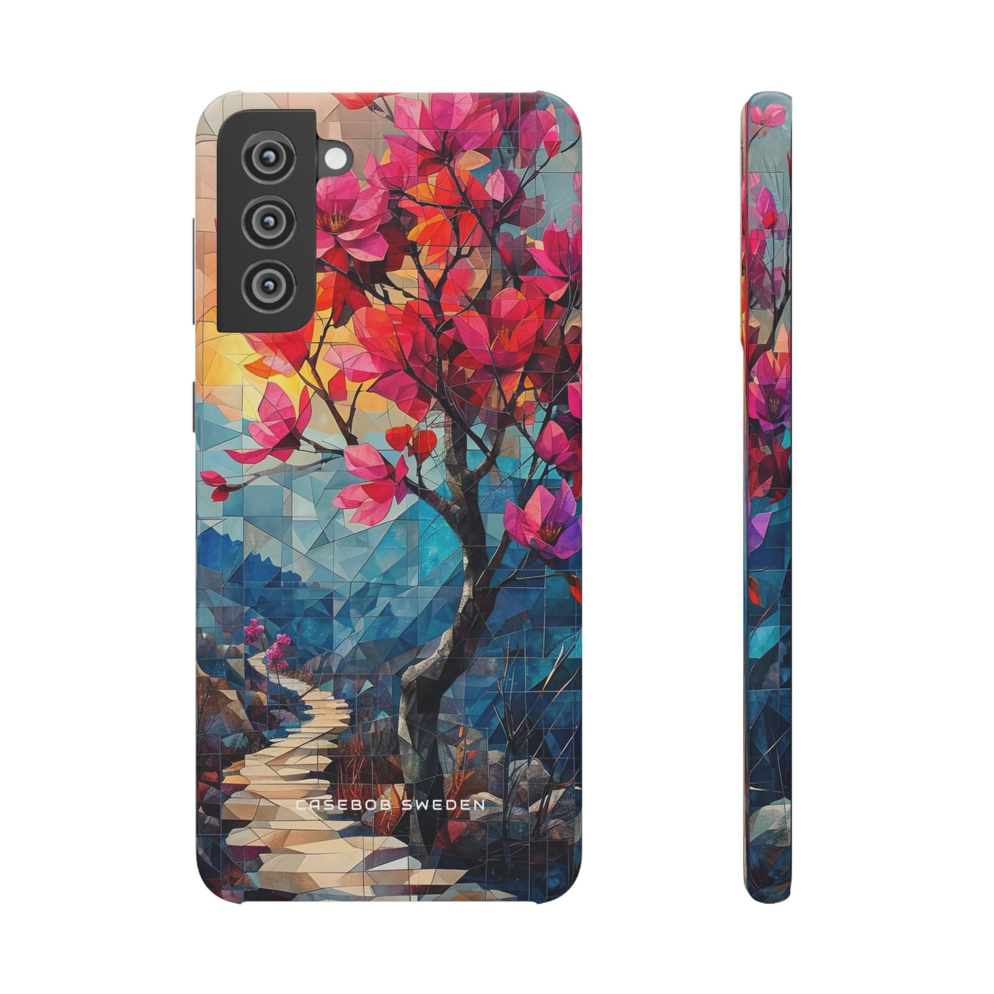 Vibrant Geometric Tree Landscape Samsung S21 - Slim Phone Case