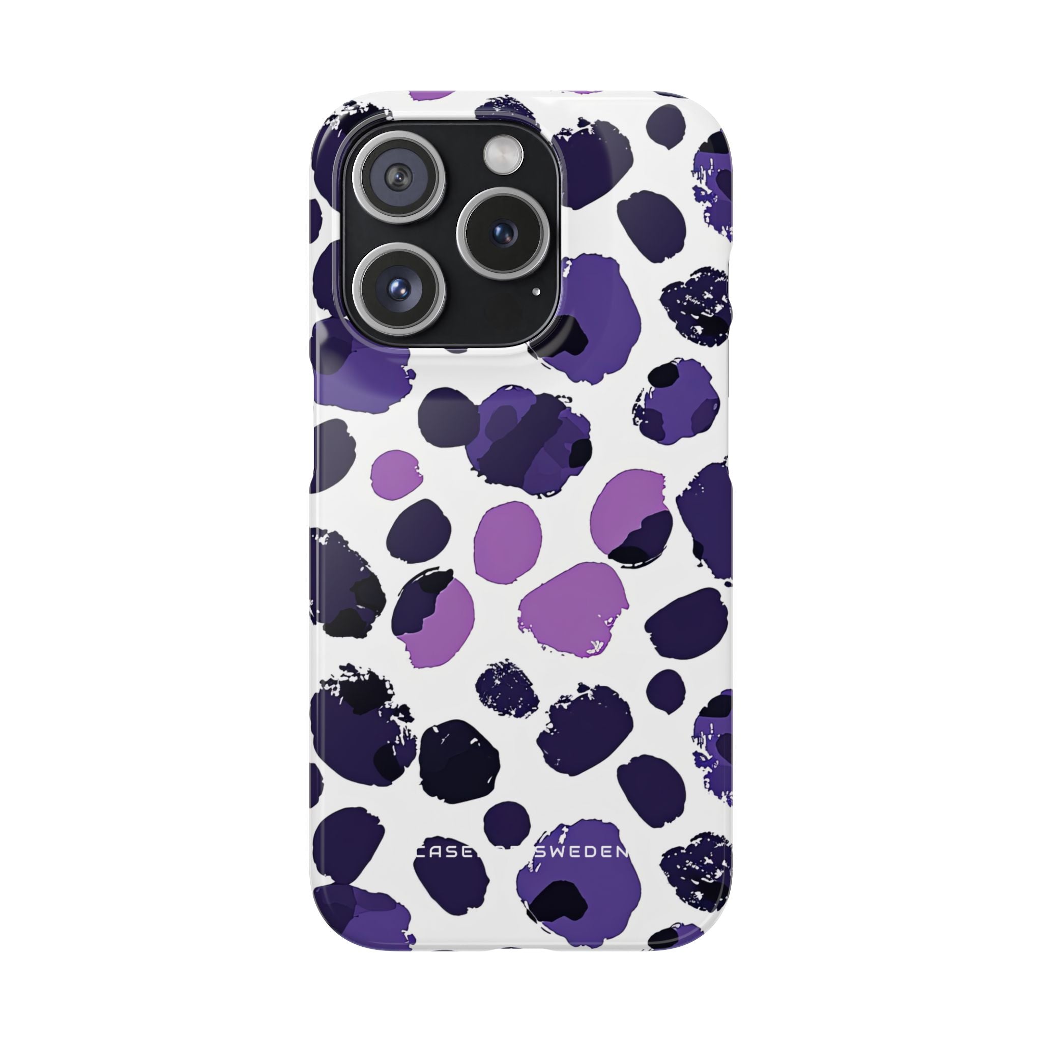 Purple Inkblots iPhone 15 - Slim Phone Case