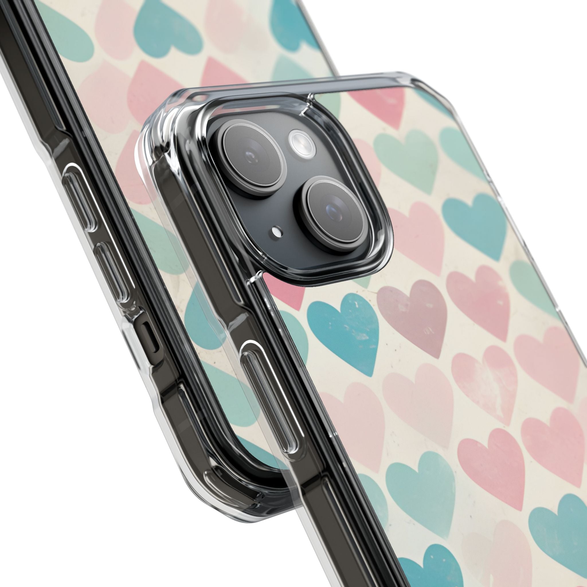 Retro Hearts Symmetry iPhone Case - Impact