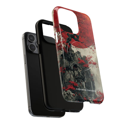 Zen Serenity in Red Harmony iPhone 15 | Tough+ Phone Case