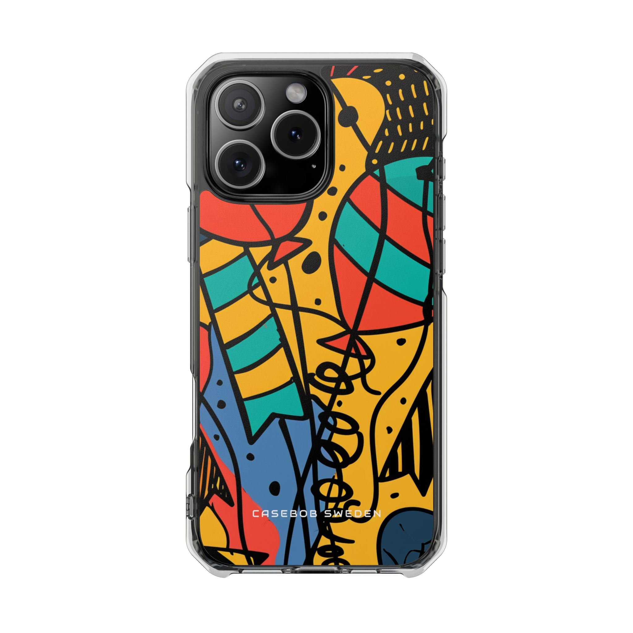 Playful Lines in Motion iPhone 16 - Clear Impact Phone Case