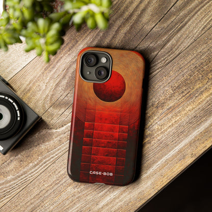 Crimson Orbit iPhone 15 Case - Tough