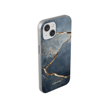Jagged Vein Navy iPhone 14 Case - Soft