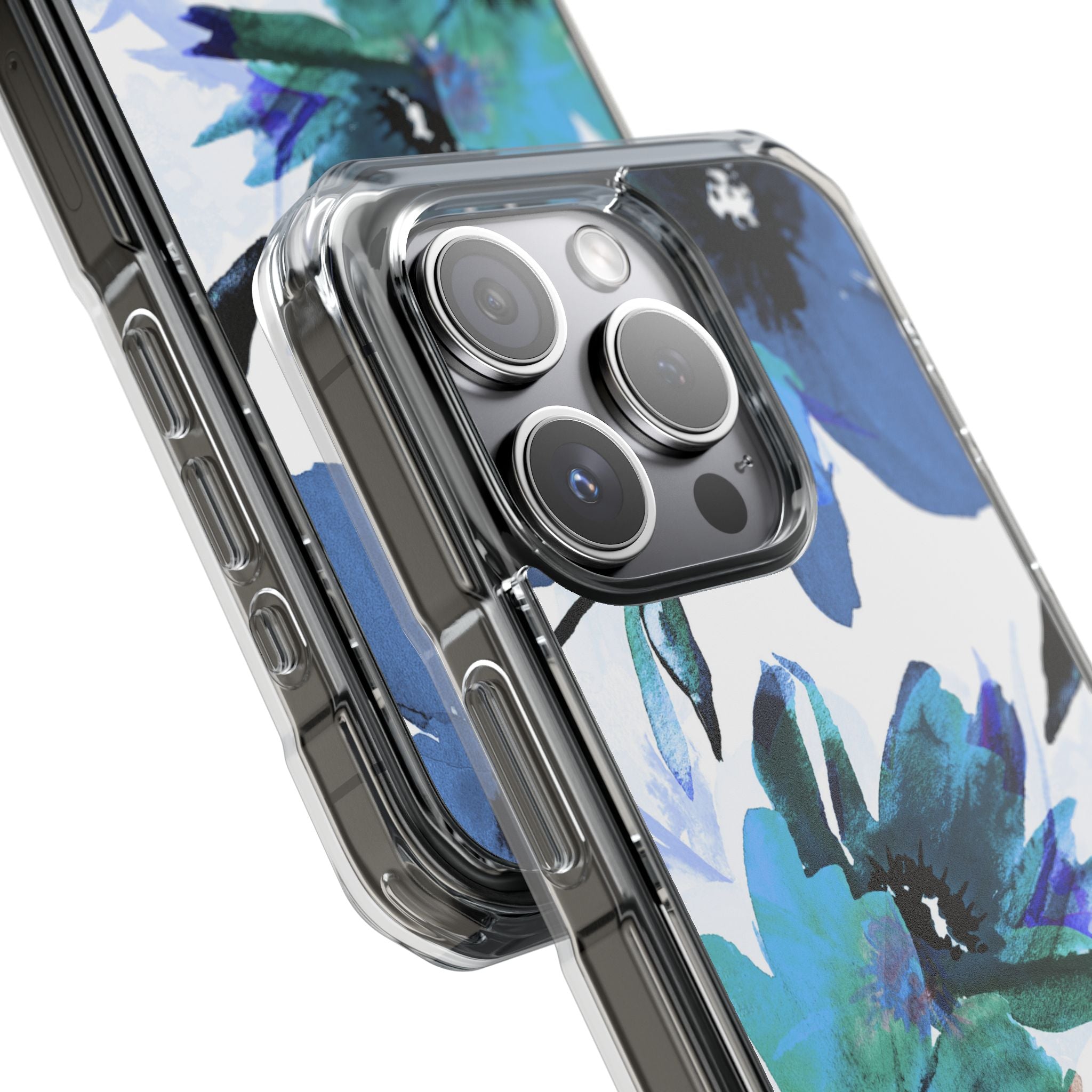 Blue Blossom Radiance iPhone 15 Pro Case - Impact