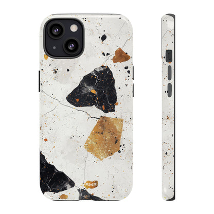 Golden Shapes Dance - iPhone Case