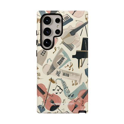 Beige Musical Instruments Pattern - Tough Samsung S24 Phone Case