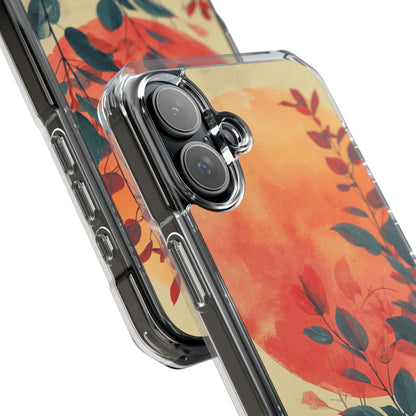 Orange Sun Harmony - Clear Impact iPhone 16 Phone Case