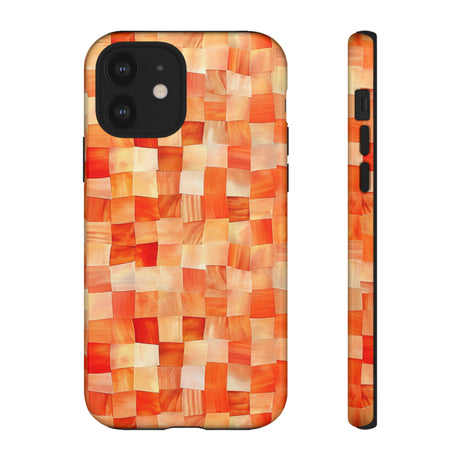 Orange Blaze: Square Gradient - Protective Phone Case