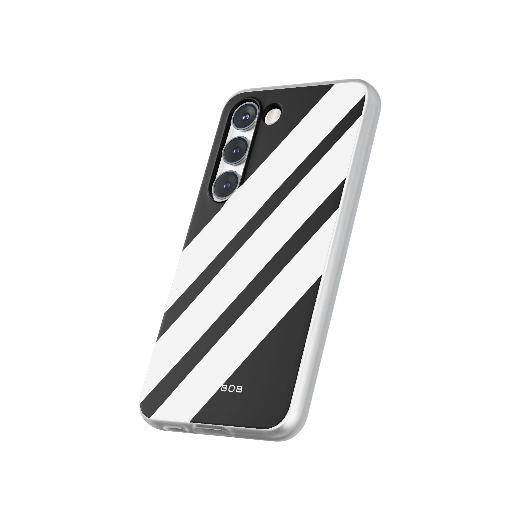 Diagonal Bands Noir Samsung S23 Case - Soft
