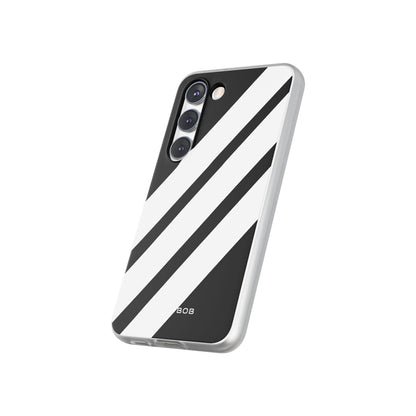 Diagonal Bands Noir Samsung S23 Case - Soft