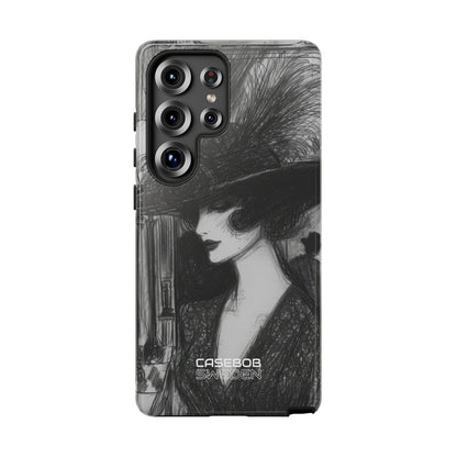 Vintage Feather Elegance Samsung S25 - Tough