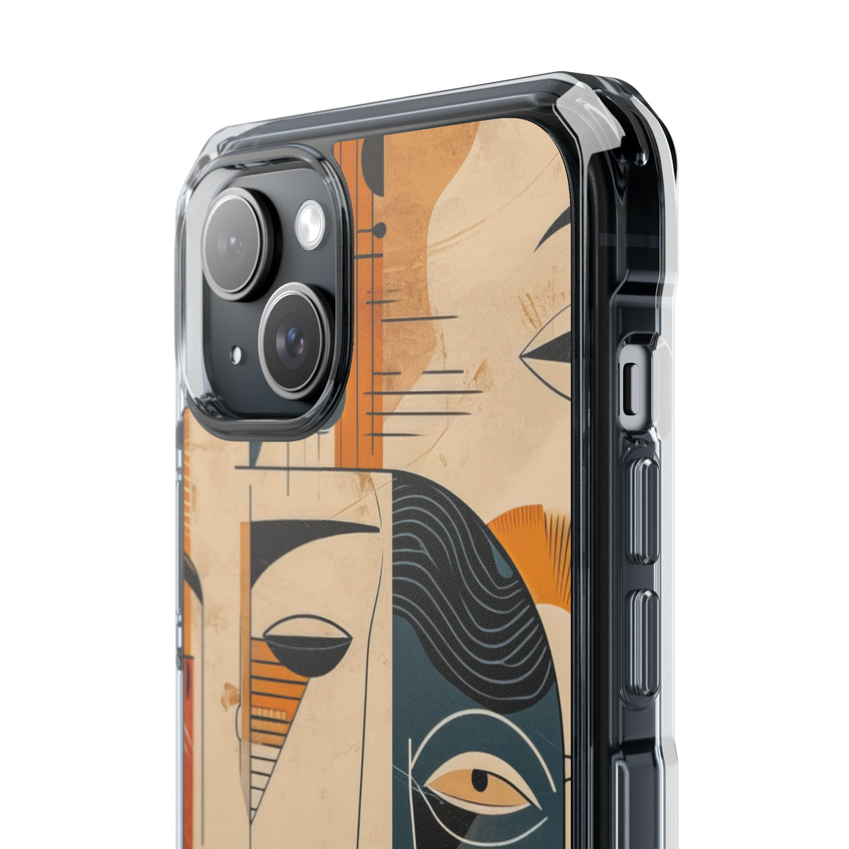 Cubist Introspection - Phone Case for iPhone (Clear Impact - Magnetic)