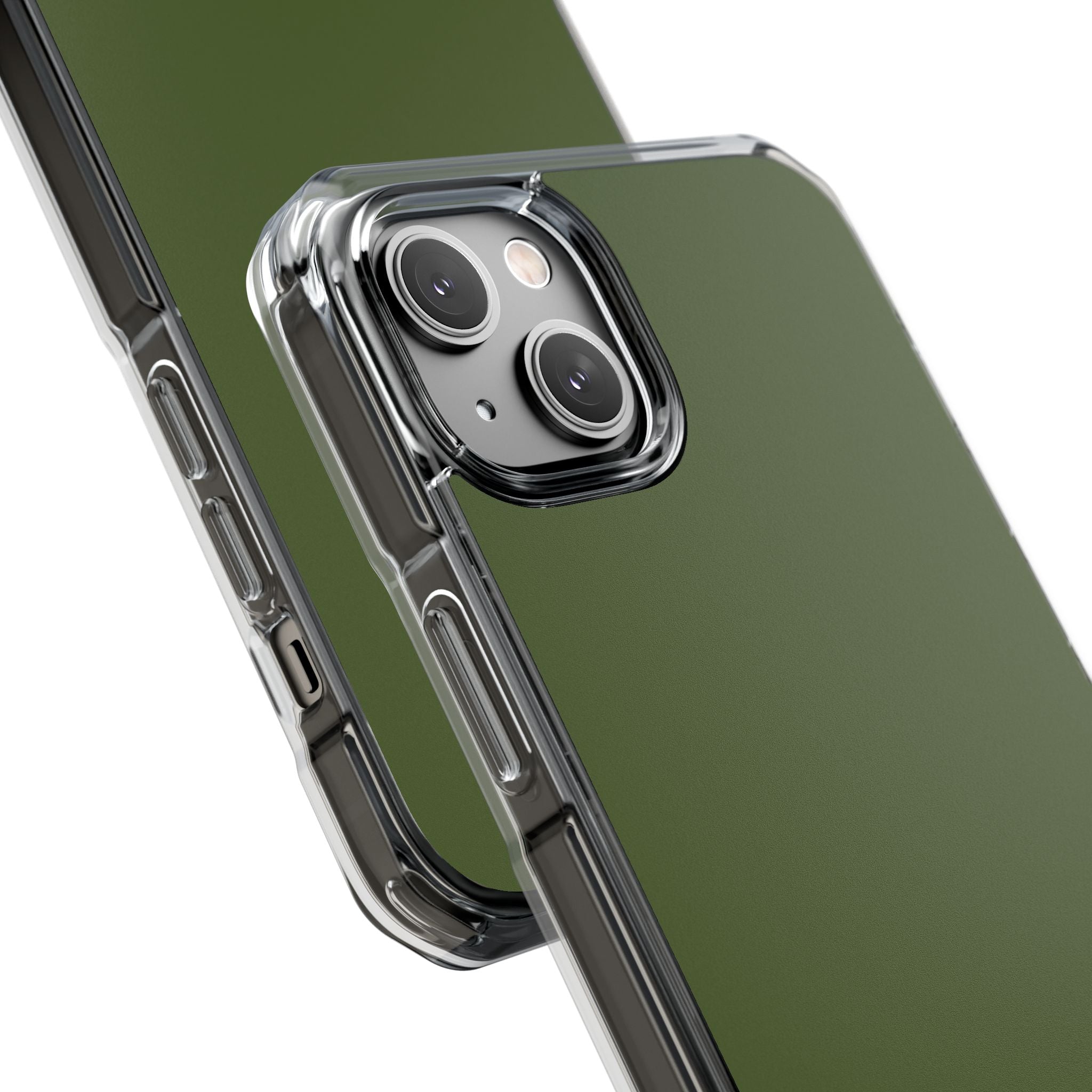 Dark Moss Green | Phone Case for iPhone (Clear Impact Case - Magnetic)