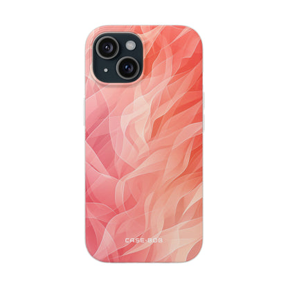 Peach Wave Drift iPhone 15 Case - Soft