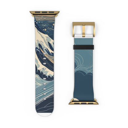 Cresting Navy Wave - Watch Band