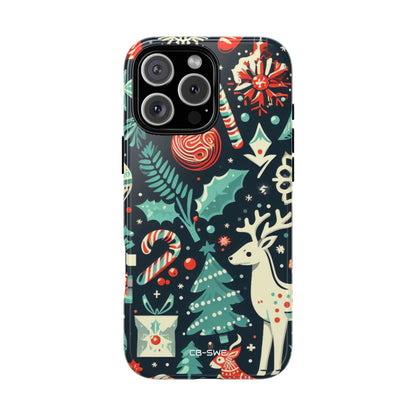 Festive Snowflakes Dance - iPhone Case